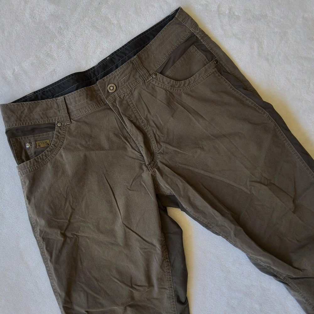 KUHL Radikl Pants Mens 36x32 Brown Hiking Technical Hybrid Stretch Gorpcore